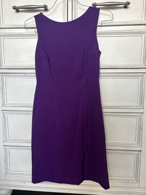 Dressbarn Purple Sheath Dress Size 4 Sleeveless Work Office Dress